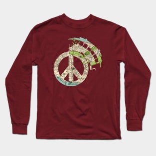 San Francisco Peace Sign with cable car Long Sleeve T-Shirt